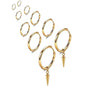 5 Pairs 14K Gold Plated Huggie Small Hoop Earrings Set for Women Men, Hypoallergenic Hoop Earrings for Cartilage, Lightweight Stackable Earrings for Sensitive Ears