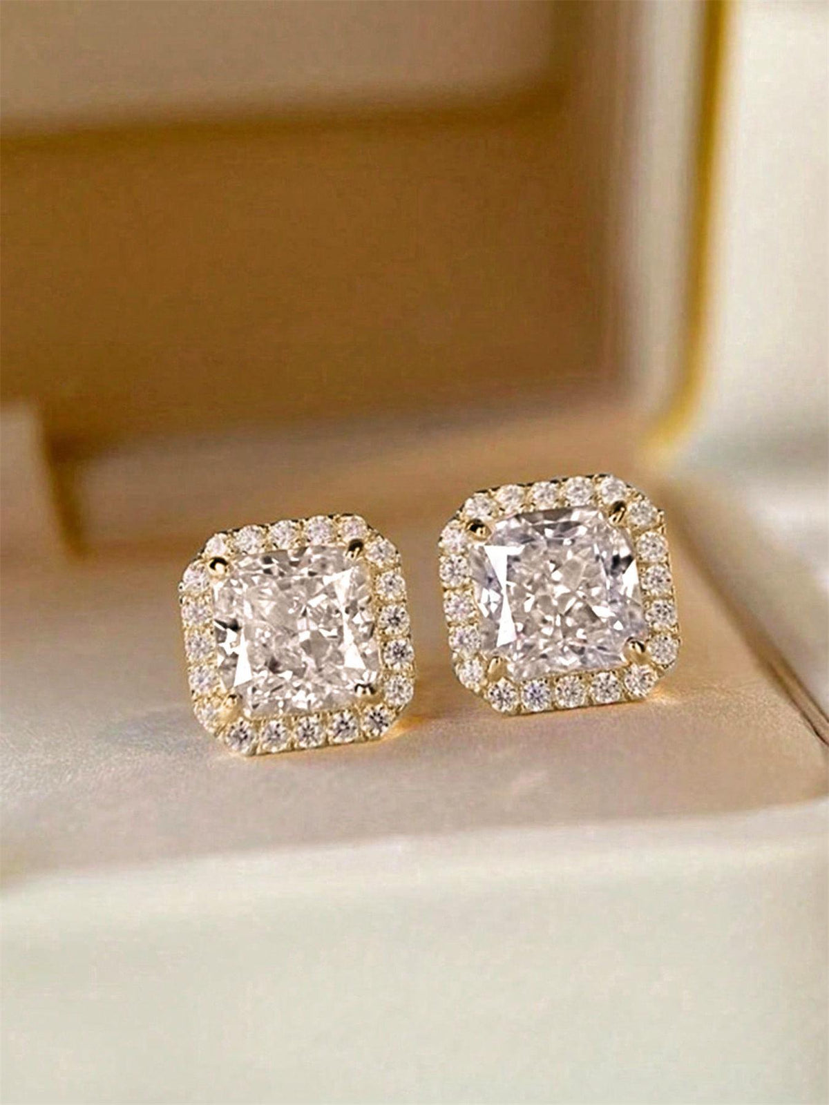 Fashion Elegant Rhinestone Decorated Stud Earrings, Casual Jewelry for Women, Trendy Accessories for Party and Daily Life, Studs Earrings