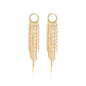 Tewiky 14K Gold Plated Long Tassel Earrings for Women,Chain Tassel Threader Earrings Trend Dangling,Trendy Hypoallergenic Bride Party Prom Jewelry and Women Gifts For Mother's Day gifts