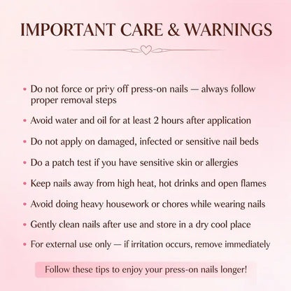 Handmade Press On Nails, Reusable Removable False Nail Art for Women