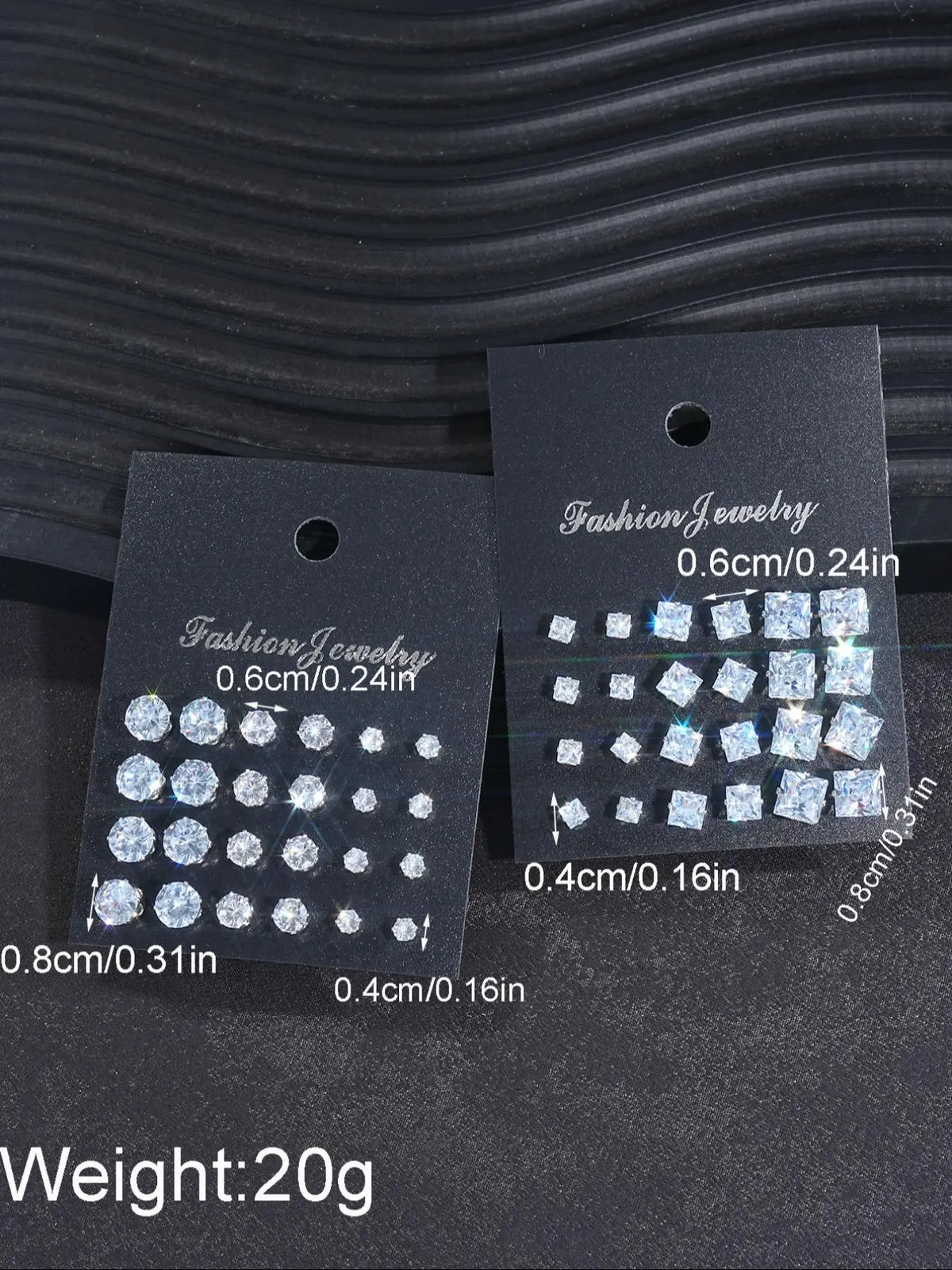 Rhinestone Decorated Stud Earrings, Casual Jewelry for Party Daily Wear, Earrings Set, Stud Earring Pack, Ideal Birthday Gift