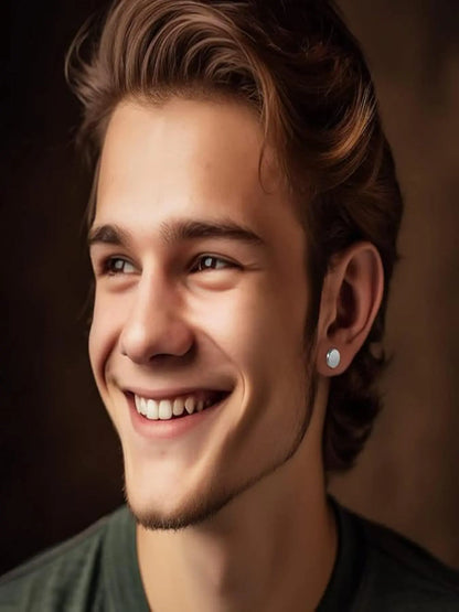 Men's Punk Style Cross & Spiral Design Earrings Set, Fashion Jewelry for Party, Daily Clothing Decor, Trendy All-match & Exquisite Jewelry for Birthday Gift #GLOBAL PICKS