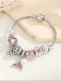 Mother's Day Gift Women's Cute Flower & Rhinestone Fish Tail & Heart Design Bracelet, Fashionable Bracelet, Rhinestone Decorated Bangle Bracelet, Fashion Jewelry for Party, Daily Decor, Trendy All-match & Exquisite Jewelry for Birthday Gift