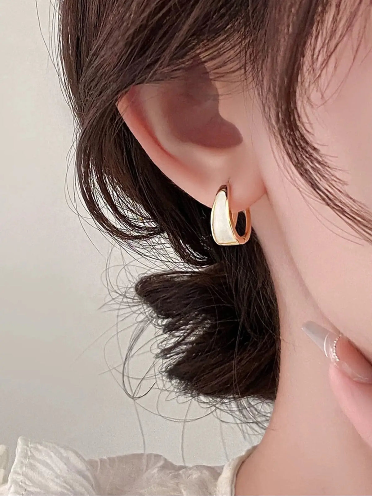 Elegant Geometric Fashion Earrings for Women, Small Size, Perfect for Parties & Daily Wear, Simple Luxury Design, Minimalist Hoop Earrings, Fashionable Jewelry Accessories, Ear Hoops