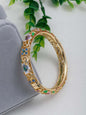 Luxury Elegant Enamel Bangle Bracelet with Artificial Zircon Inlay, Fashionable Bracelet Style, Exquisite Gift for Women & Girls, Perfect Gift for All Occasions