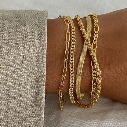 FREEKISS Bracelets For Women Jewelry Sets For Women Cute Tennis Bracelets For Fashion Cuban Link Paperclip Chain Dainty Bracelet Pack Gifts For Women Girls FallDealsForYou BlackFriday