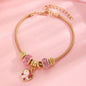 An Exquisite and Elegant Niche Light Luxury Pink Beaded Bracelet for Women, Suitable for Daily Versatile Wear, Designed to Support Breast Cancer Awareness