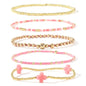 SHINUS BOHO Bracelet Stack for Women, 5-Piece Bohemian Layered Set with Colorful African Vinyl Beads and Gold-Plated Cross Charm, Stretch Beach Jewelry, Jewelry For Women, Teenage Girls Gifts, Beach Wear, Wrist Stack, Fashion