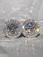 1 Pair Glamorous Cubic Zirconia Stud Earrings, Ear Studs, CZ Jewelry for Women, for Wedding, Engagement & Anniversary Party, Valentine's Day Gift