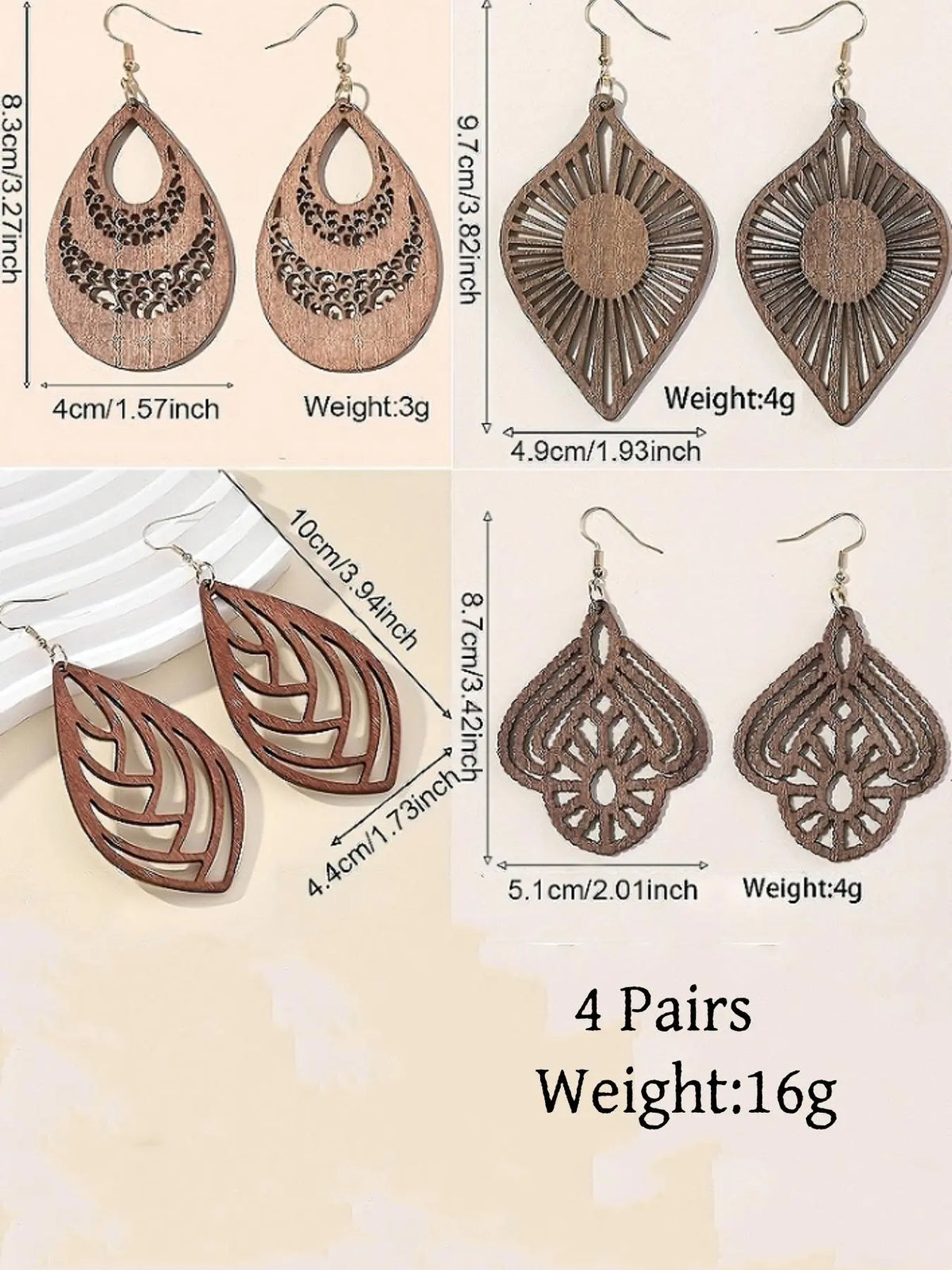 Boho Style Hollow Out Leaf & Water Drop Design Dangle Earrings, Bohemian Earrings, Fashion Jewelry for Party, Daily Clothing Decor, Trendy All-match & Exquisite Jewelry for Birthday Gift, Trendy Fashionable Accessories