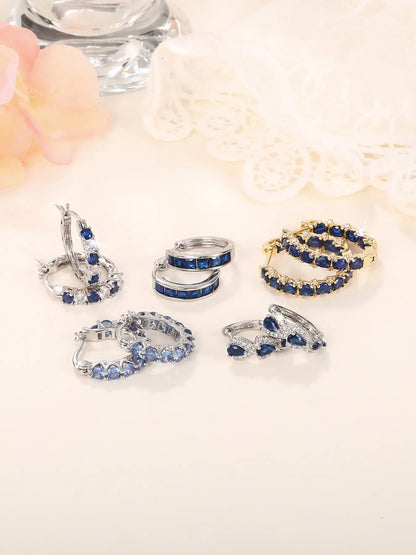 Women's Elegant Butterfly & Heart Design Hoop Earrings, Exquisite Hoop Earrings, Trendy All-match Jewelry As Gift for Daily & Party Decor
