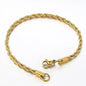 Men's Hip-Hop Twisted Chain Bracelet-3mm Titanium Steel, Street Style Minimalist Jewelry