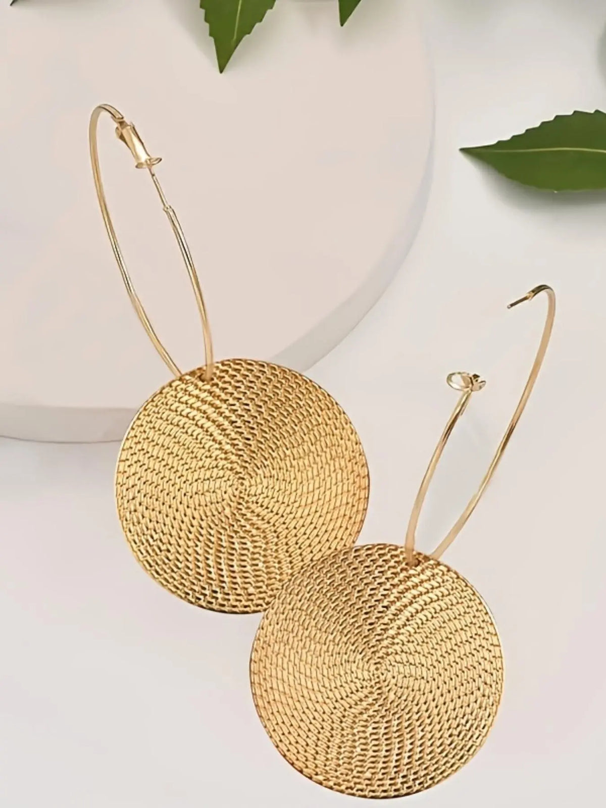 Fashionable Round Shaped Hoop Earrings, Circle Shape Earrings, Rounded Hoop Earrings, Stylish Jewelry, Fashion Jewelry for Party, Daily Clothing Decor, Trendy All-match & Exquisite Jewelry for Birthday Gift