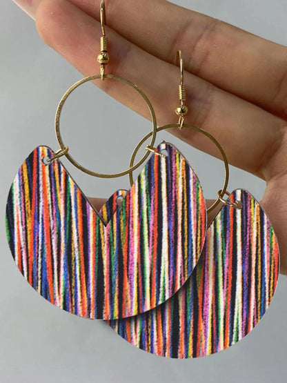 Boho Style Striped Pattern Dangle Earrings, High Quality Earrings, Fashion Summer Jewelry for Women, Daily Clothing Decor, Pride 2025, LGBTQ, Trendy All-match & Exquisite Jewelry for Birthday Gift
