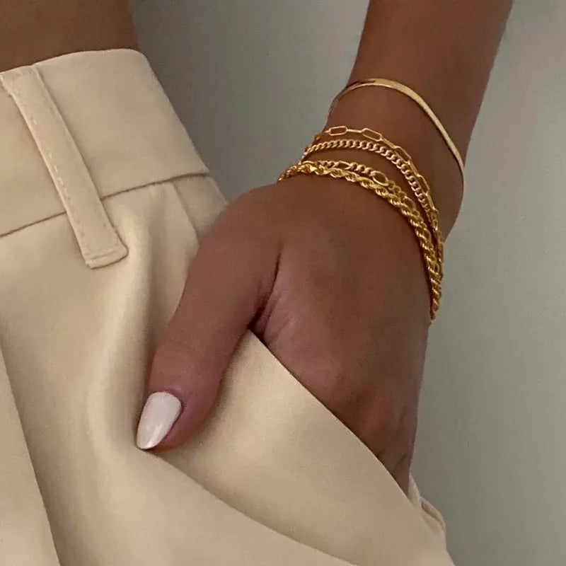 FREEKISS Bracelets For Women Jewelry Sets For Women Cute Tennis Bracelets For Fashion Cuban Link Paperclip Chain Dainty Bracelet Pack Gifts For Women Girls FallDealsForYou BlackFriday