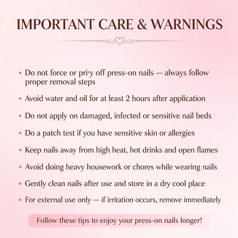 Handmade Press On Nails, Reusable Removable False Nail Art for Women