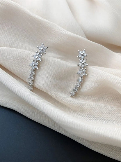 Elegant Fashionable Rhinestone Decorated Daily Gift Earrings for Women & Girls, Trendy All-match & Exquisite Jewelry for Birthday Gifts