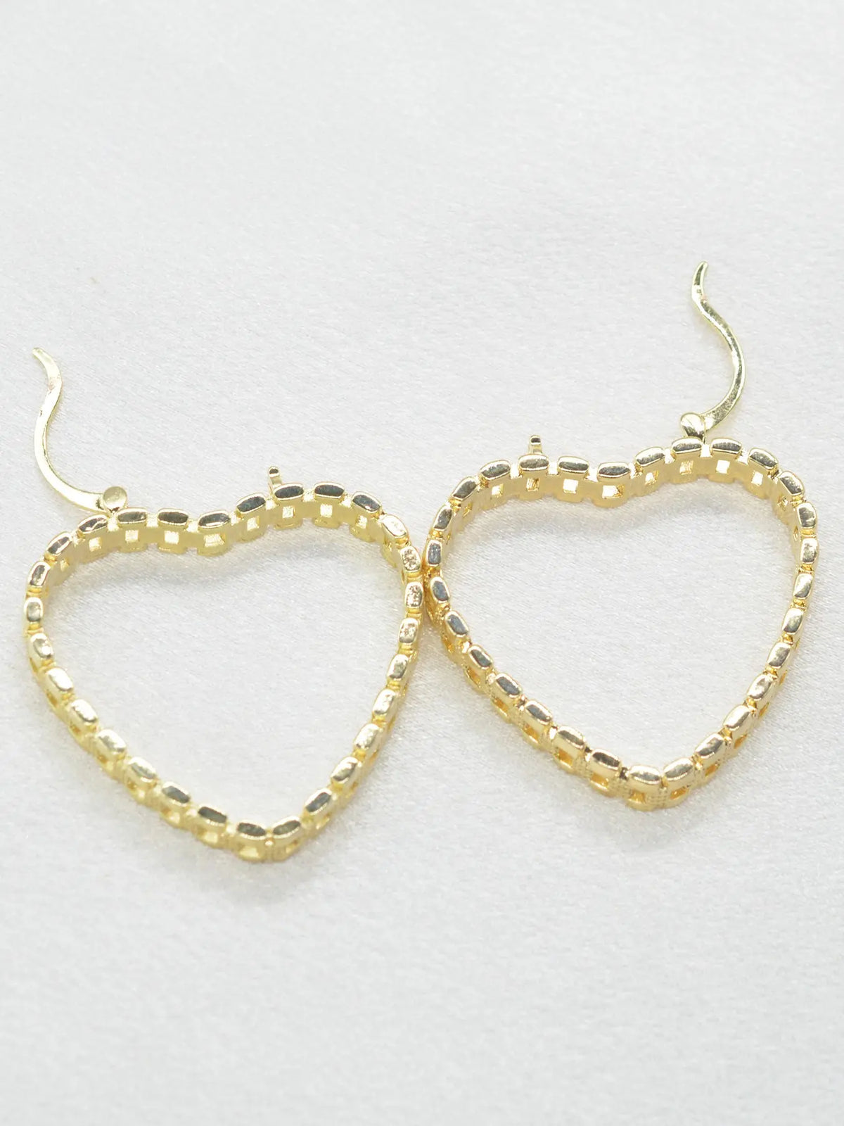 Heart Shaped Earrings for Women, Dainty Fashion Jewelry, Simple Elegant Daily Wear Earrings, Perfect Gift for Valentine's Day & Mother's Day, Elegant Minimalist Earrings, Fashionable Jewelry Accessories, Link Earrings