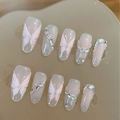 20sets handmade press-on nails selectable size and length random style--jojo