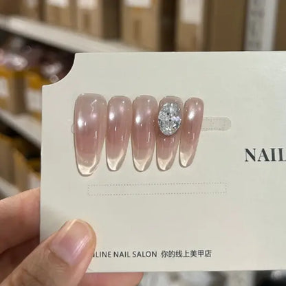Handmade Press On Nails, Reusable Removable False Nail Art for Women