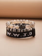 Wwjd Beaded Bracelet With Cross Charm, Exquisite Religious Jewelry Gift For Birthday, Cross Bracelets
