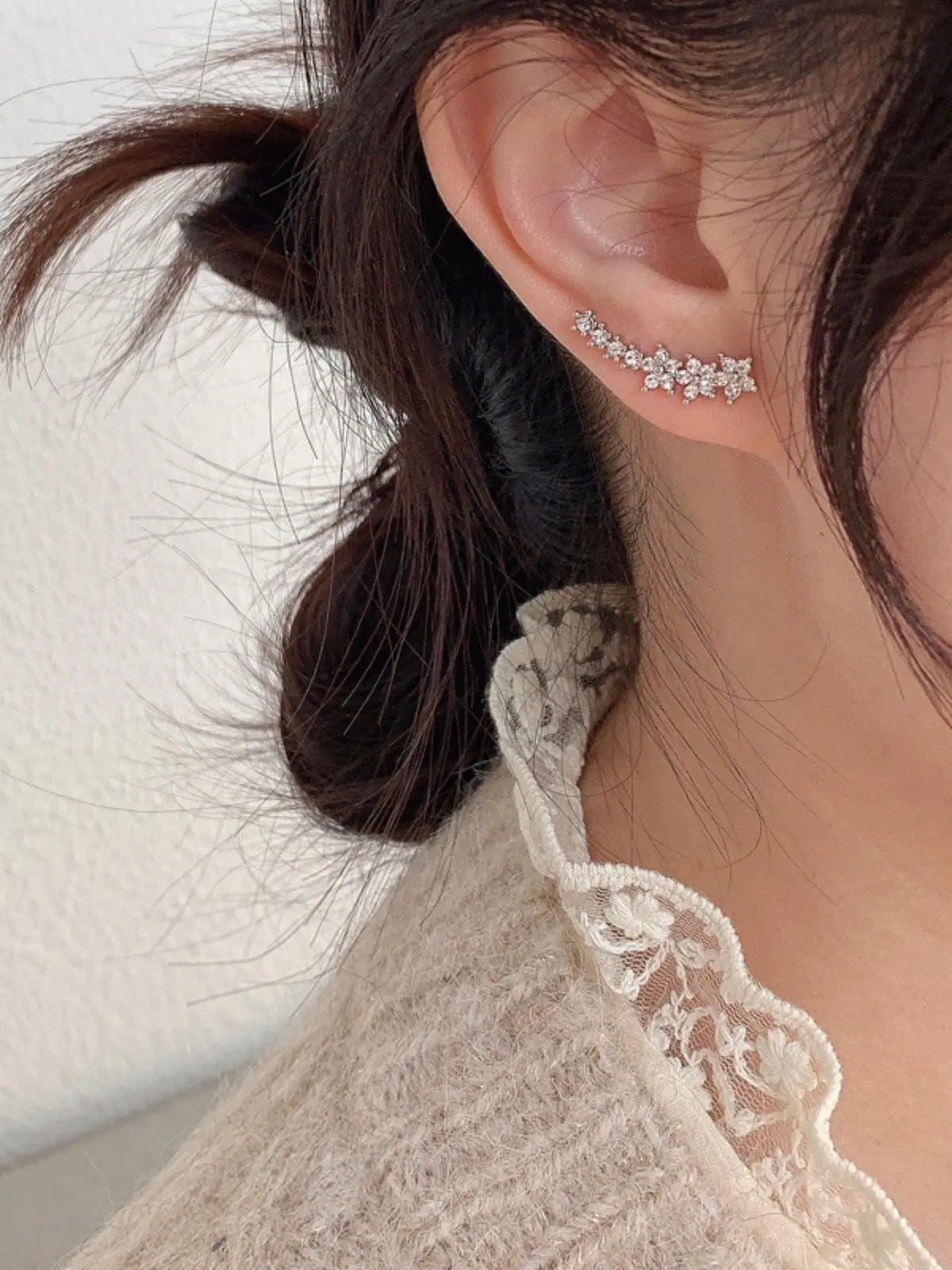 Elegant Fashionable Rhinestone Decorated Daily Gift Earrings for Women & Girls, Trendy All-match & Exquisite Jewelry for Birthday Gifts