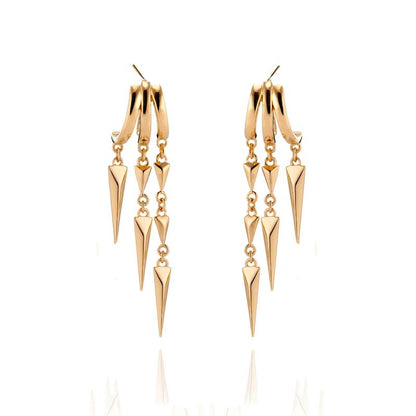Tewiky 14K Gold Plated Long Tassel Earrings for Women,Chain Tassel Threader Earrings Trend Dangling,Trendy Hypoallergenic Bride Party Prom Jewelry and Women Gifts For Mother's Day gifts