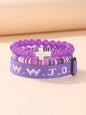 Wwjd Beaded Bracelet With Cross Charm, Exquisite Religious Jewelry Gift For Birthday, Cross Bracelets