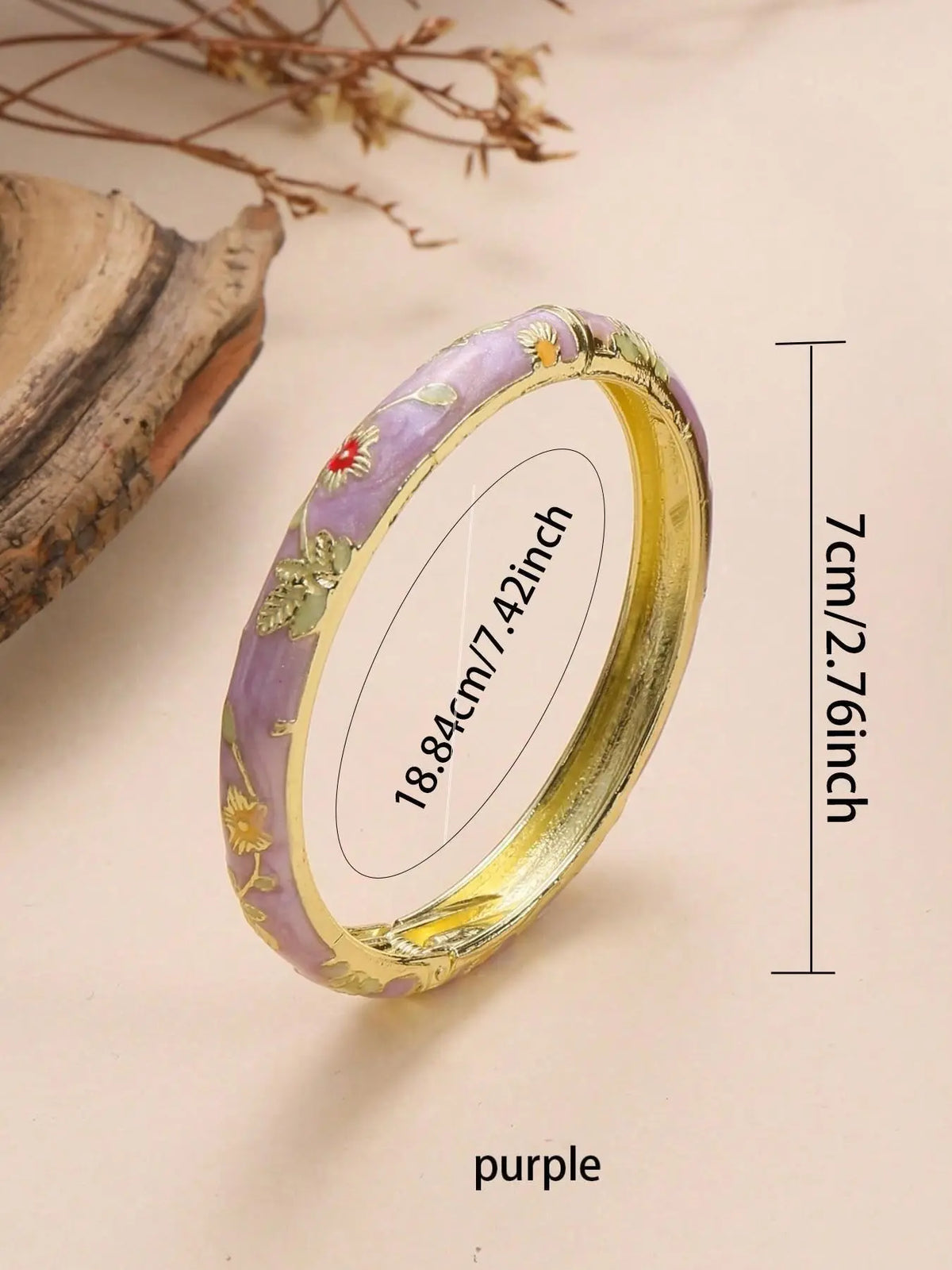 5 Pcs Ladies Cloisonné Enamel Bracelets, Elegant All-Over Print, Perfect Gift for Teachers, Moms, Birthdays, Christmas, Thanksgiving