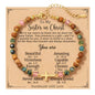 Cross Bracelet Christian Baptism Confirmation Gift Christian Sisters Friendship Bracelet Three Stones Protection Bracelet for Bonus Mom Daughter-In-Law Godmother Bestie Friend Family Birthday Easter Christmas Mother'S Day Holiday Gift with Card