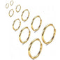 5 Pairs 14K Gold Plated Huggie Small Hoop Earrings Set for Women Men, Hypoallergenic Hoop Earrings for Cartilage, Lightweight Stackable Earrings for Sensitive Ears