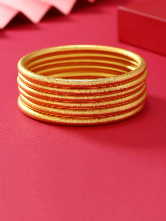 Vintage Minimalist Matte Bangle, Minimalist Bracelet, Copper Bangles, Fashionable Jewelry for Women & Men, Trendy All-match & Exquisite Jewelry for Birthday Gift