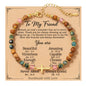 Cross Bracelet Christian Baptism Confirmation Gift Christian Sisters Friendship Bracelet Three Stones Protection Bracelet for Bonus Mom Daughter-In-Law Godmother Bestie Friend Family Birthday Easter Christmas Mother'S Day Holiday Gift with Card