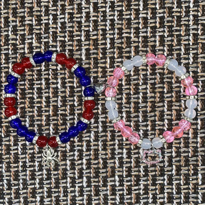TMANI 2pcs Couple's Magnetic Heart Beads Bracelets, Cute Cat Spider Pendant Jewelry, Friendship Beads Bracelets & Bangles, Gift-Ready Set for Women, Gifts for Girlfriend