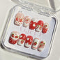 10Pcs Handmade Press On Nails Reusable Medium Handmade Acrylic Press Nails New Summer Collection, Cute Elegant Luxury Cat Eye Design, Ocean Inspired, High Quality Soft Sophisticated Look for Women Nail Art