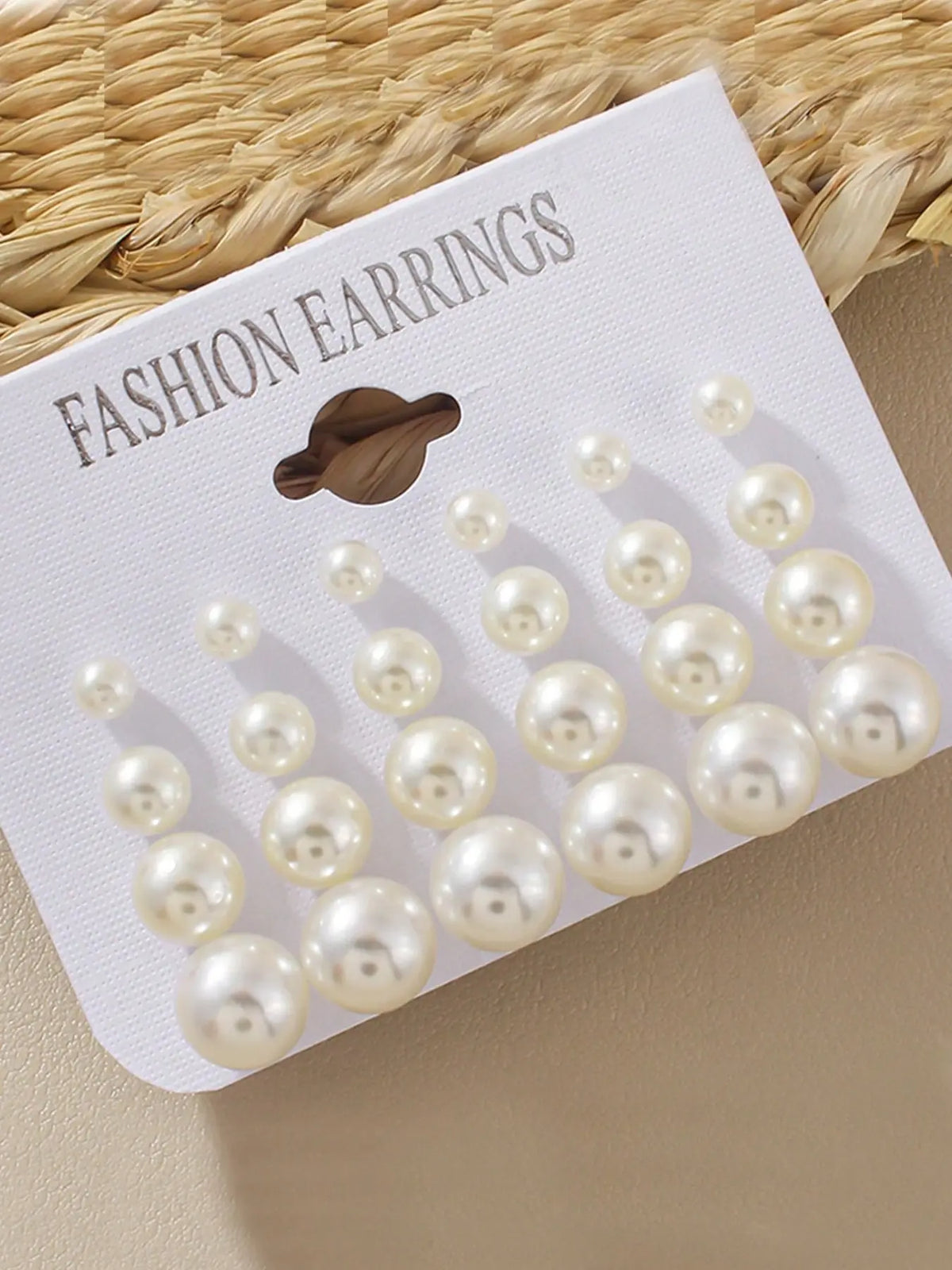 12 Pairs Classic Faux Pearl Stud Earrings Set for Women, Stud Earring Pack, Earrings Studs, Assorted 6mm-12mm Round Pearl Earrings, Minimalist Elegant Jewelry Collection, Timeless Everyday Earrings for Work, Party, Wedding, Vacation, Gift